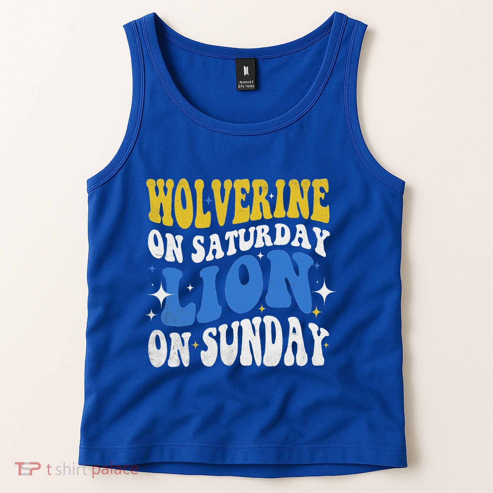 Wolverine On Saturday Funny Lion On Sunday Tank Top