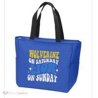 Wolverine On Saturday Funny Lion On Sunday Tote Bag thumb 3