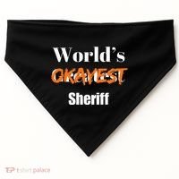 World Okayest Sheriff Sheriffs USA-Made Doggie Bandana thumb 0