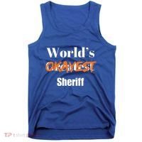 World Okayest Sheriff Sheriffs Tank Top thumb 0