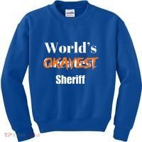 World Okayest Sheriff Sheriffs Kids Sweatshirt thumb 0