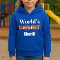 World Okayest Sheriff Sheriffs Kids Hoodie thumb 3