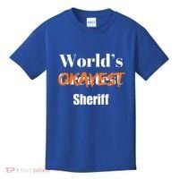 World Okayest Sheriff Sheriffs Kids T-Shirt thumb 0