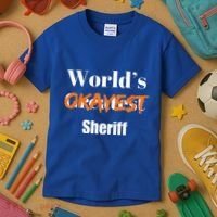 World Okayest Sheriff Sheriffs Kids T-Shirt thumb 3