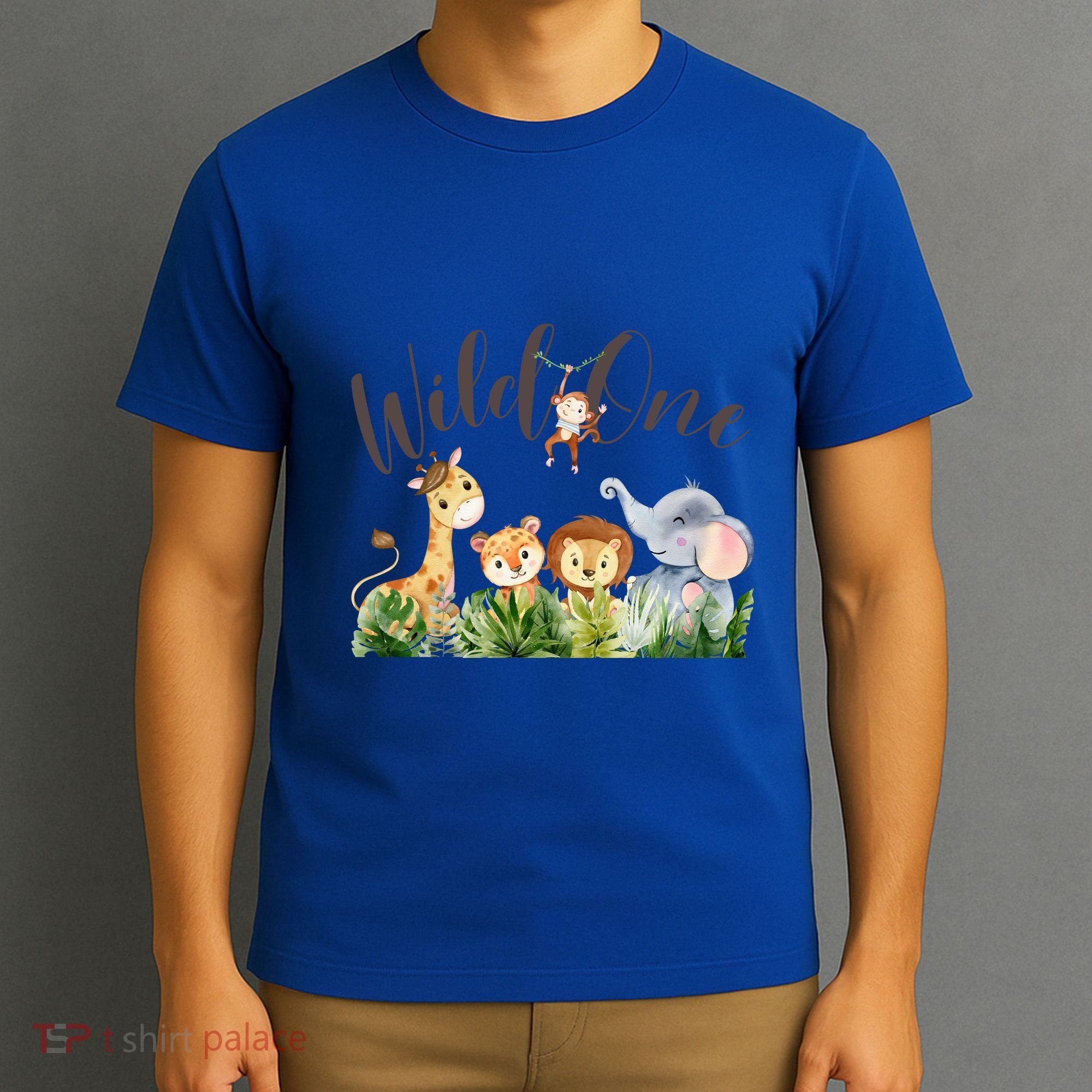 Wild One Safari Watercolor Baby Animals Gift T-Shirt