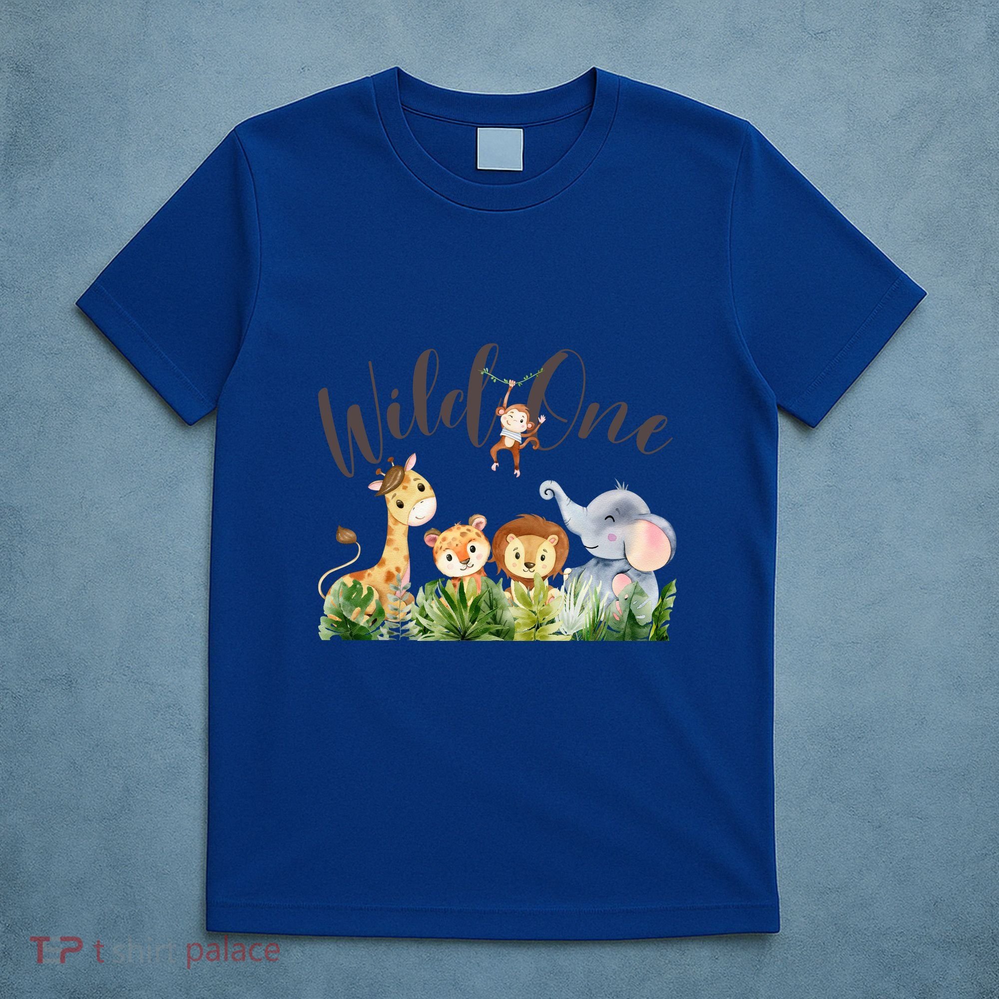 Wild One Safari Watercolor Baby Animals Gift T-Shirt