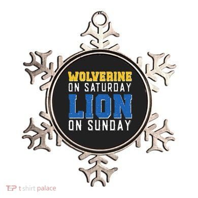 Wolverine On Saturday Lion On Sunday Funny Design Ornament