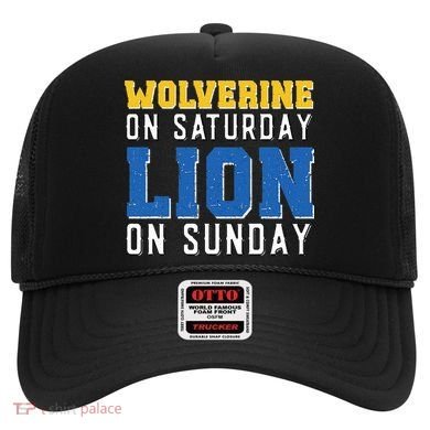 Wolverine On Saturday Lion On Sunday Funny Design Hat