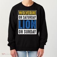 Wolverine On Saturday Lion On Sunday Women's Sweatshirt thumb 0