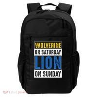 Wolverine On Saturday Lion On Sunday Backpack thumb 0