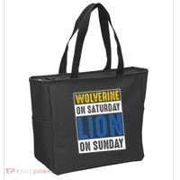 Wolverine On Saturday Lion On Sunday Tote Bag thumb 2