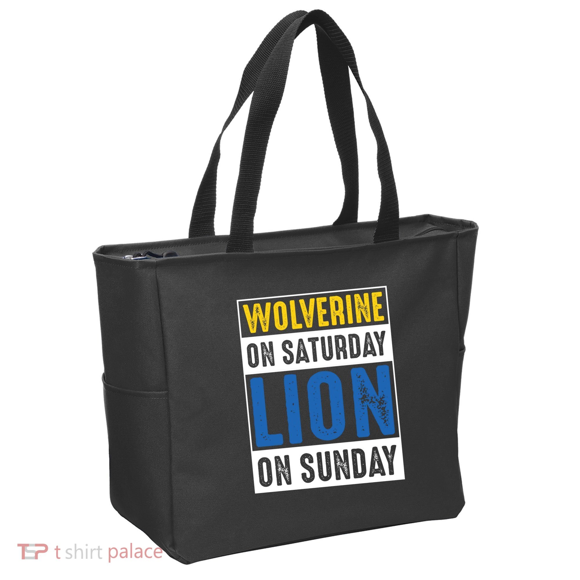 Wolverine On Saturday Lion On Sunday Tote Bag