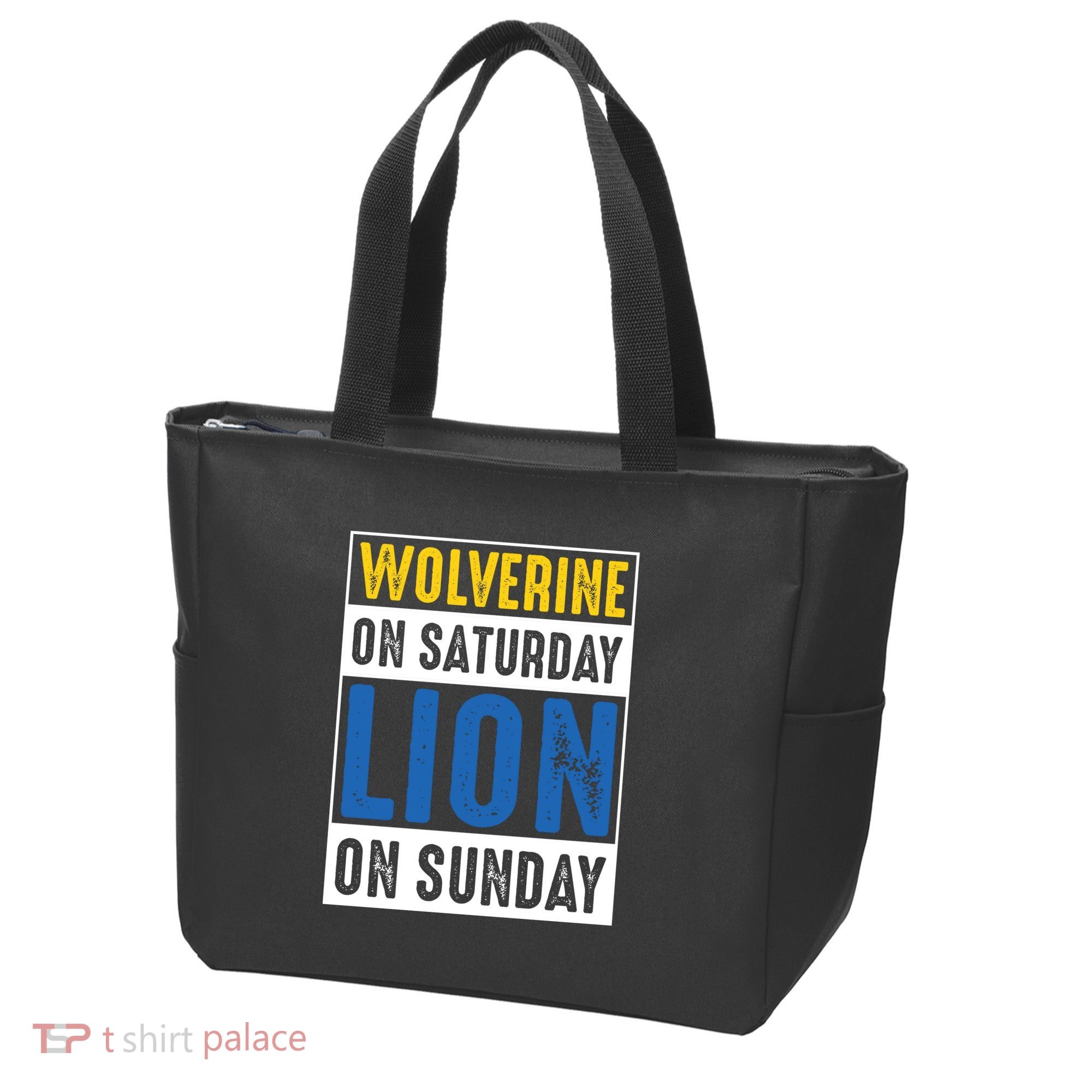 Wolverine On Saturday Lion On Sunday Tote Bag