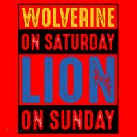 Wolverine On Saturday Lion On Sunday Santa Hat thumb 1