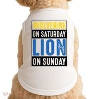 Wolverine On Saturday Lion On Sunday Doggie Tank thumb 0