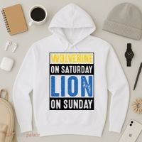 Wolverine On Saturday Lion On Sunday Hoodie thumb 3