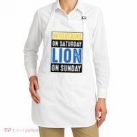 Wolverine On Saturday Lion On Sunday Apron thumb 2