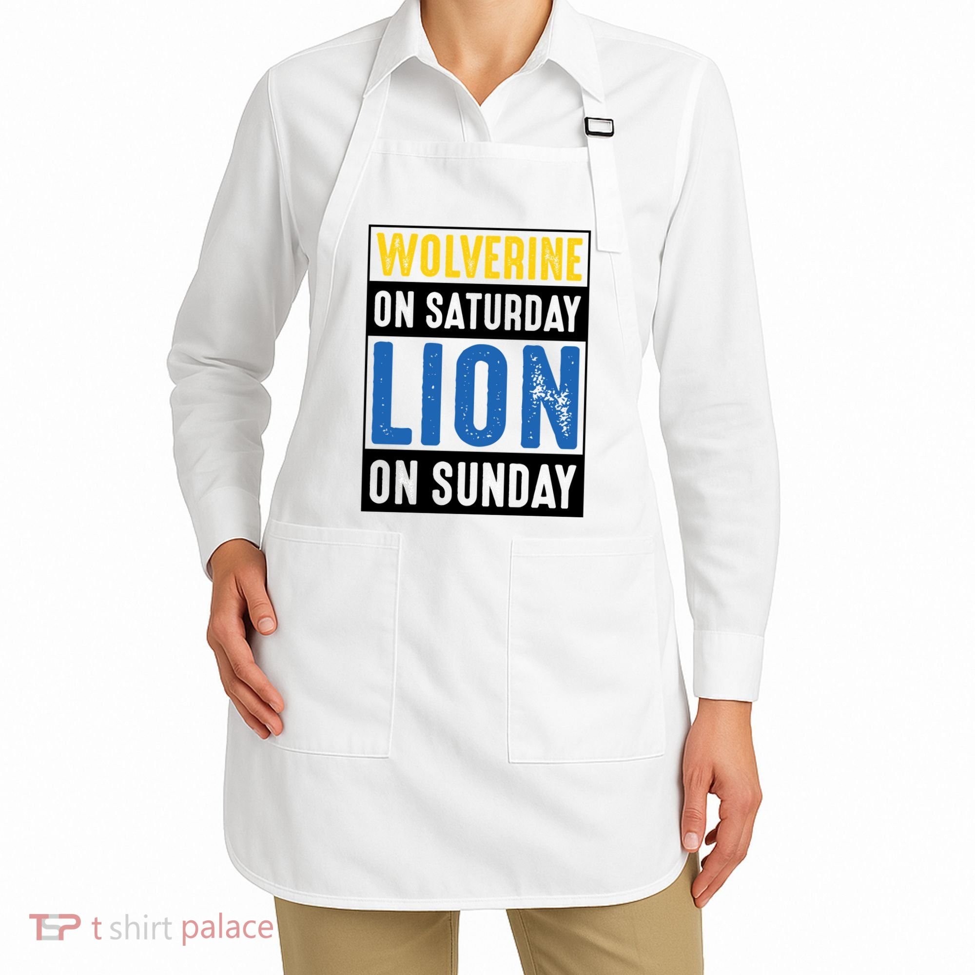 Wolverine On Saturday Lion On Sunday Apron