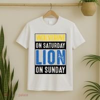 Wolverine On Saturday Lion On Sunday T-Shirt thumb 2