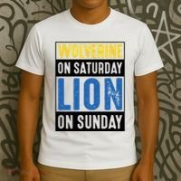 Wolverine On Saturday Lion On Sunday T-Shirt thumb 3