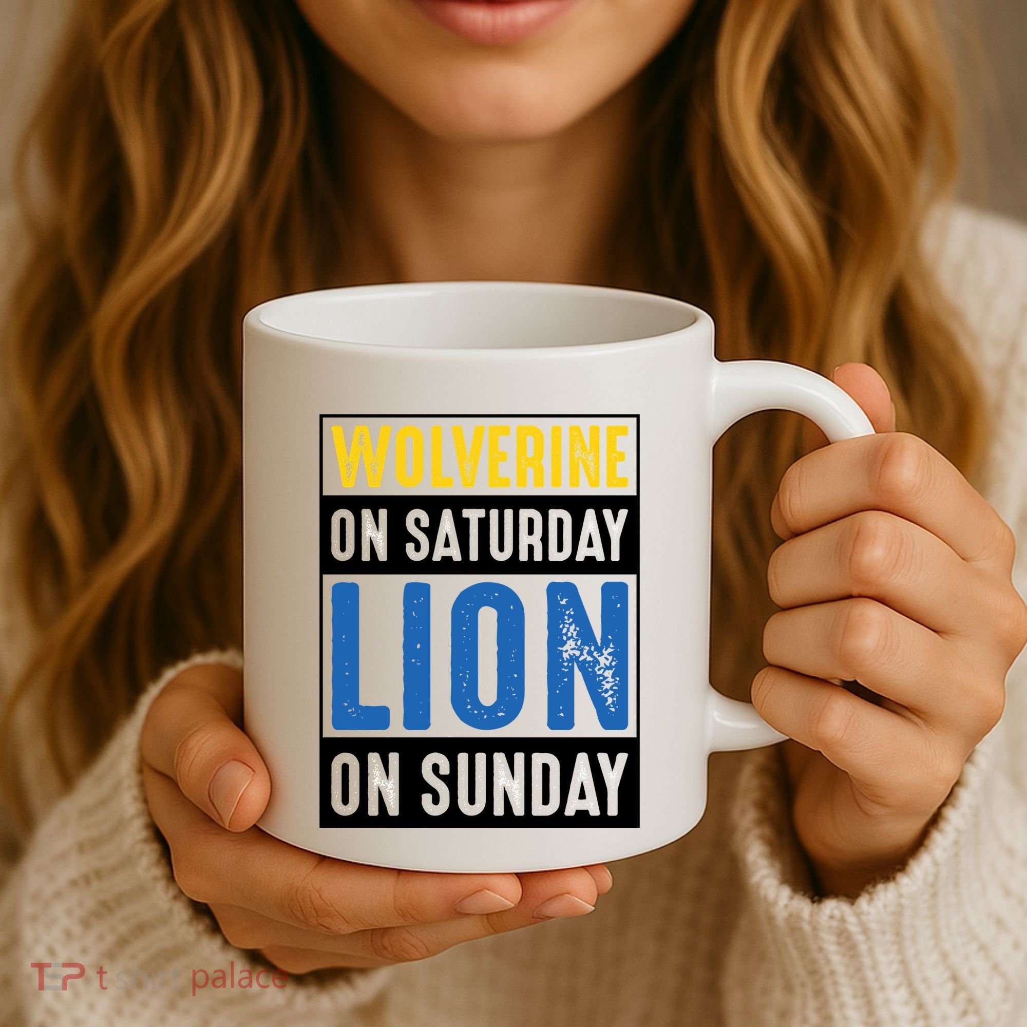 Wolverine On Saturday Lion On Sunday Coffee Mug
