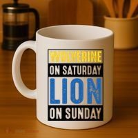 Wolverine On Saturday Lion On Sunday Coffee Mug thumb 4