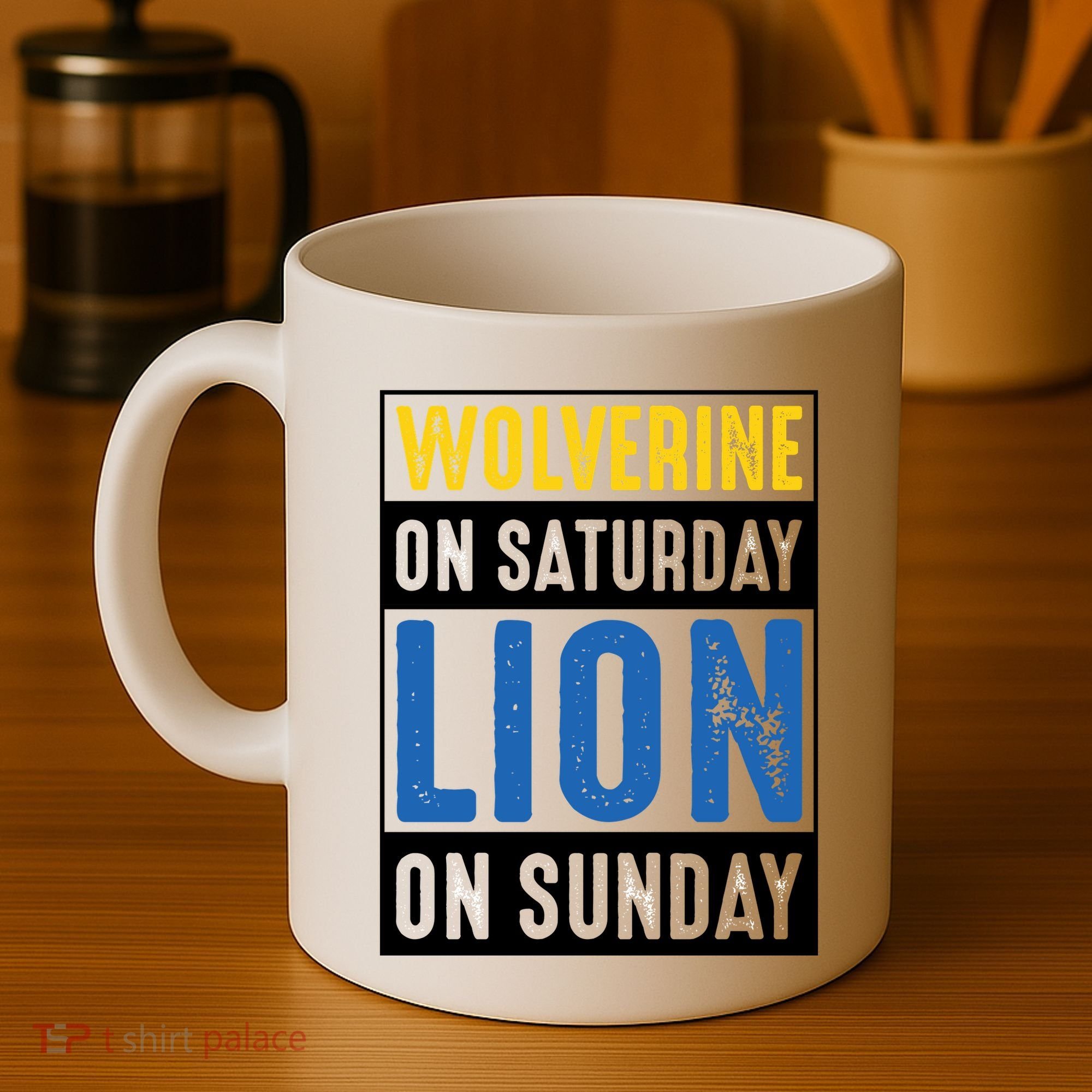 Wolverine On Saturday Lion On Sunday Coffee Mug