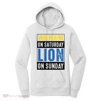 Wolverine On Saturday Lion On Sunday Women's Hoodie thumb 0