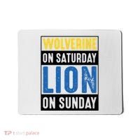 Wolverine On Saturday Lion On Sunday Mousepad thumb 0