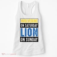 Wolverine On Saturday Lion On Sunday Women's Tank Top thumb 0