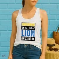 Wolverine On Saturday Lion On Sunday Women's Tank Top thumb 2