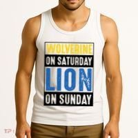 Wolverine On Saturday Lion On Sunday Tank Top thumb 3