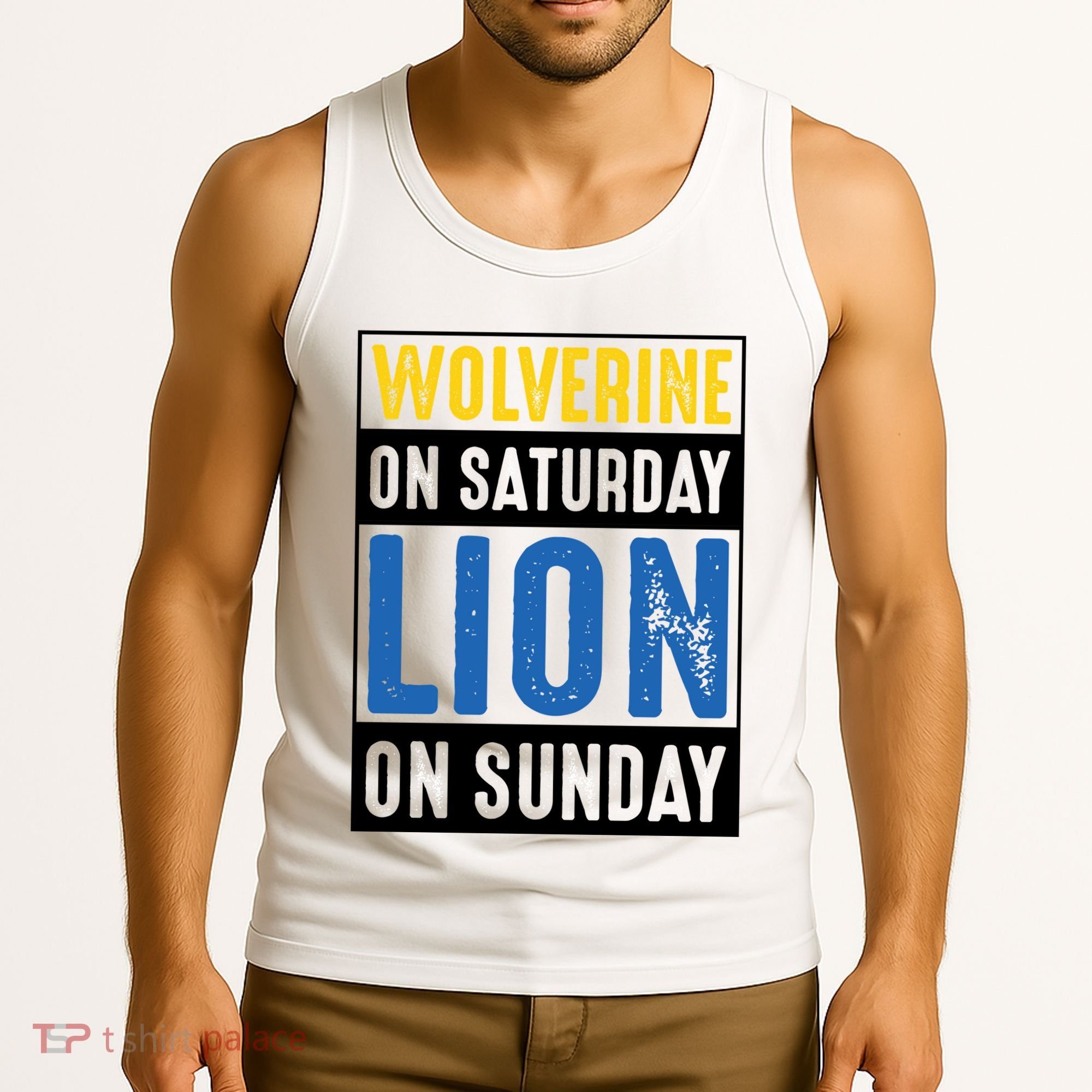 Wolverine On Saturday Lion On Sunday Tank Top