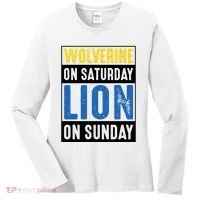 Wolverine On Saturday Lion On Sunday Women's Long Sleeve Shirt thumb 0
