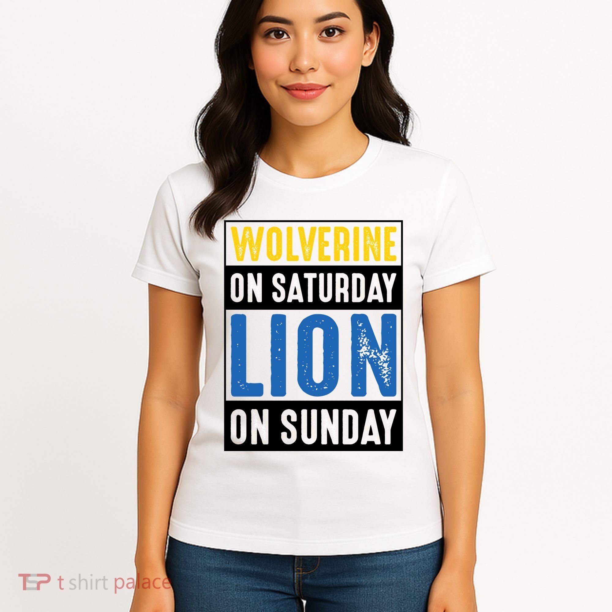 Wolverine On Saturday Lion On Sunday Women's T-Shirt