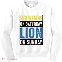 Wolverine On Saturday Lion On Sunday Kids Sweatshirt thumb 0
