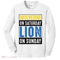 Wolverine On Saturday Lion On Sunday Kids Long Sleeve Shirt thumb 0