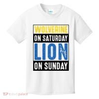 Wolverine On Saturday Lion On Sunday Kids T-Shirt thumb 0