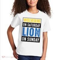 Wolverine On Saturday Lion On Sunday Kids T-Shirt thumb 2