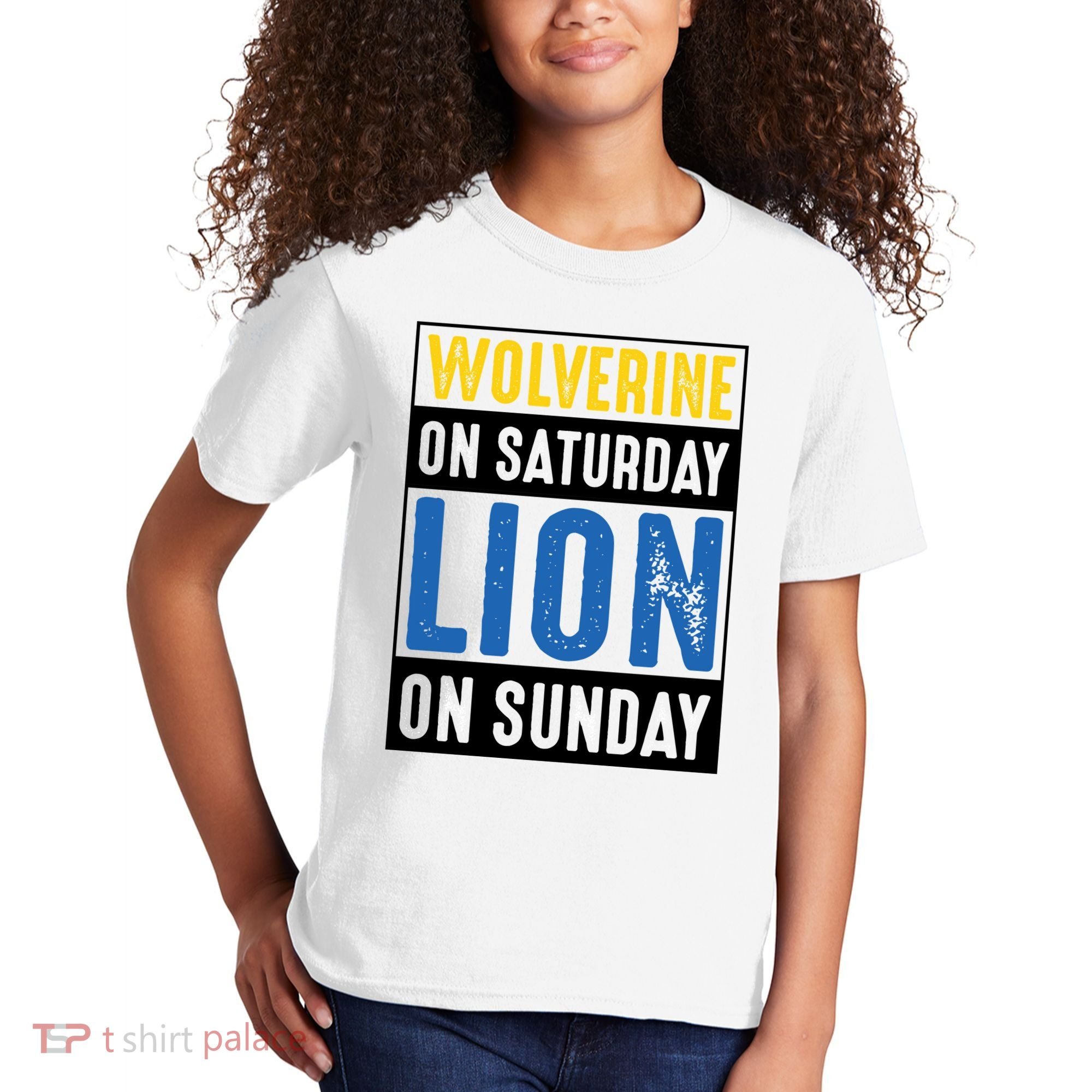 Wolverine On Saturday Lion On Sunday Kids T-Shirt