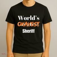 World Okayest Sheriff Sheriffs Sarcasm Sarcastic Humor T-Shirt thumb 3