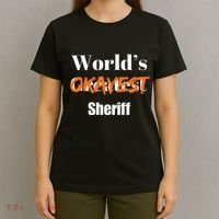 World Okayest Sheriff Sheriffs Sarcasm Sarcastic Humor T-Shirt thumb 4