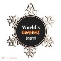 World Okayest Sheriff Sheriffs Sarcasm Sarcastic Humor Ornament thumb 0
