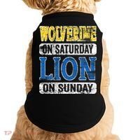 Wolverine On Saturday Lion On Sunday Detroit Doggie Tank thumb 0