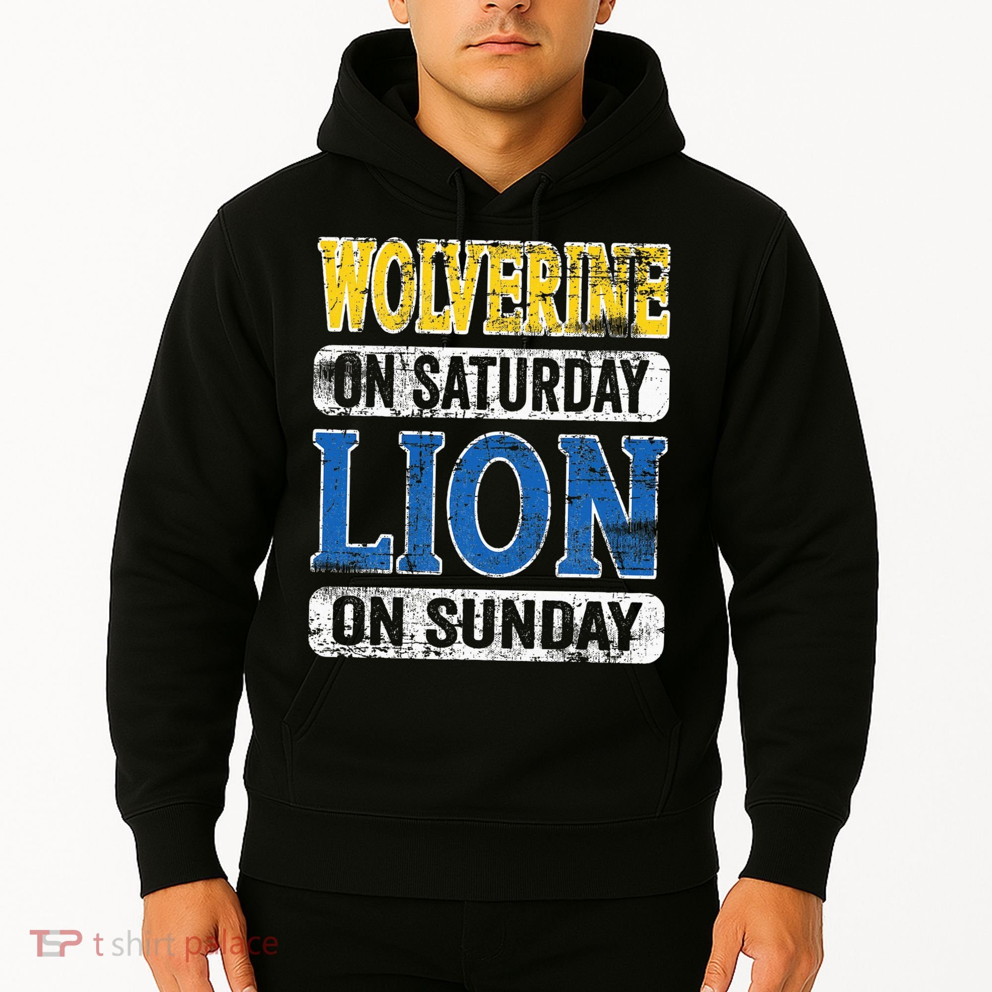 Wolverine On Saturday Lion On Sunday Detroit Hoodie