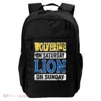 Wolverine On Saturday Lion On Sunday Detroit Backpack thumb 0
