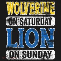 Wolverine On Saturday Lion On Sunday Detroit Women's Hoodie thumb 2