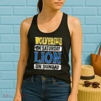 Wolverine On Saturday Lion On Sunday Detroit Women's Tank Top thumb 2