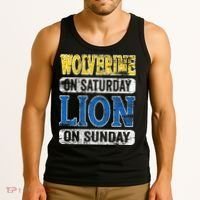 Wolverine On Saturday Lion On Sunday Detroit Tank Top thumb 3
