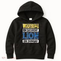 Wolverine On Saturday Lion On Sunday Detroit Kids Hoodie thumb 0